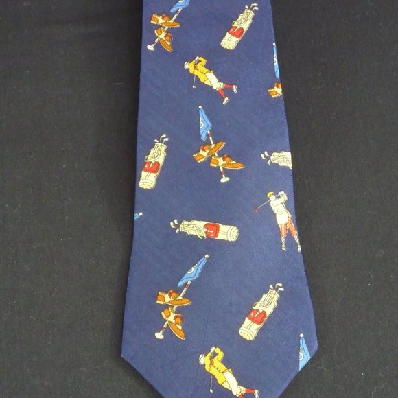 Lot of 6 Tommy Ties 3 Golf Theme Classic Silk - Picture 4 of 15